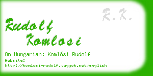 rudolf komlosi business card