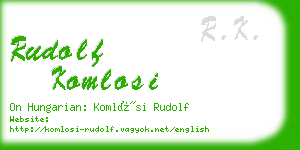 rudolf komlosi business card